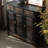 Modern Black Solid Wood Accent Cabinet