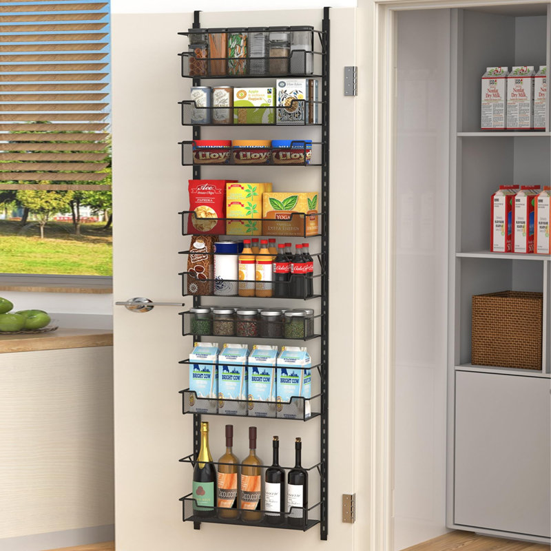Over-the-Door Spice Rack, Black