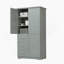 Armoire de rangement avec portes et trois tiroirs pour la salle de bain-211725864