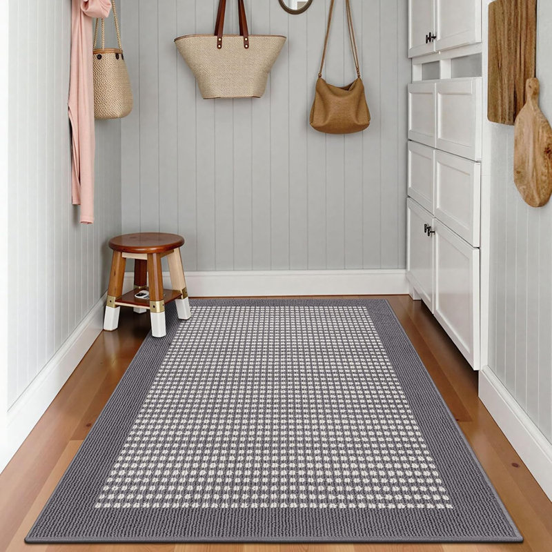 Area Rug, Gray, Rectangle 3' x 4'11"