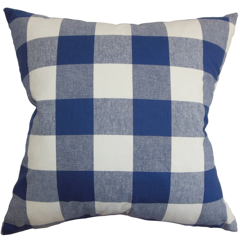Housse de coussin en coton Vedette, 20 po x 20 po, Bleu naturel