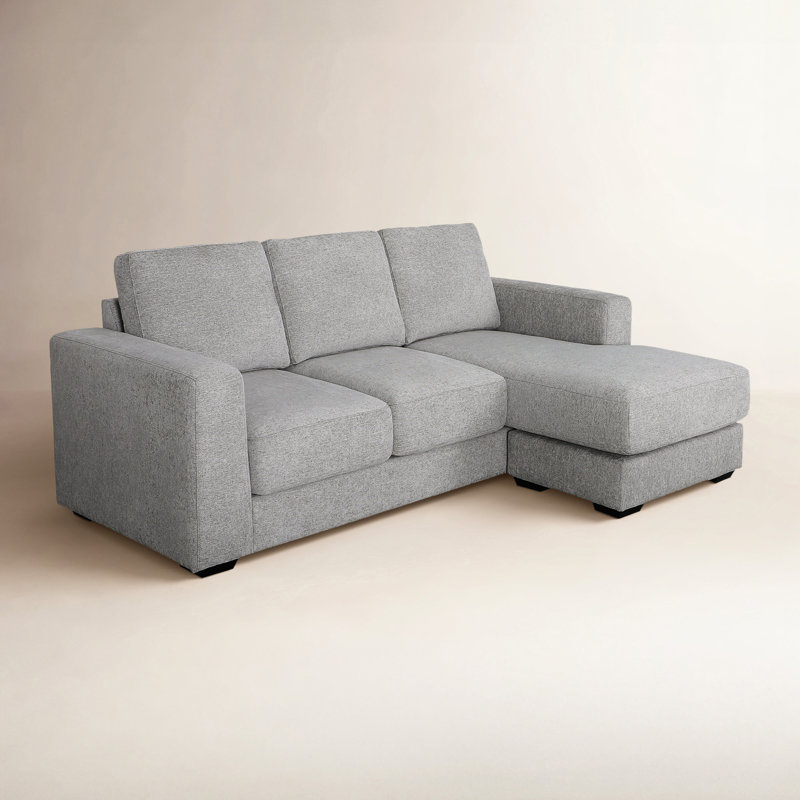 Upholstered Sectional Reversible, Grey 100% Polyester