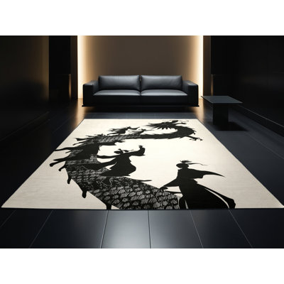 Tapis oriental beige lavable à la machine Orfelinda