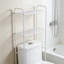 2-Tier Over The Toilet Storage Shelf, Heavy Duty Metal Bathroom Space Saver Organizer With Rust-Resistant Coating