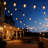 30FT LED String Lights Outdoor, Dimmable Waterproof, 16 Edison Bulbs