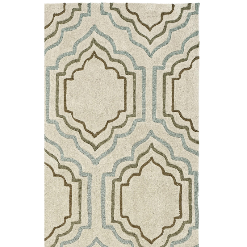 Modern Art Hand Tufted Performance Geometric Rug, 3' x 5'