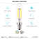 5 ampoules à DEL à intensité variable de 5 watts (équivalent à 60 watts) T6 T6.5, culot candélabre E12 blanc doux