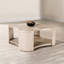 Table basse 1Pc de style moderne avec structure ouverte en bois d'hévéa