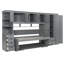 Lit escamotable simple avec garde-robe, armoire et bureau-79329270
