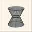 Charmante table d'appoint en maille de fer pour l'extérieur et l'intérieur, rehaussant le style de la maison-1795425255