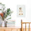 Happy Skating Bunny Playful Whimsical Contemporary Rabbit Forest Wall Art Print 1 Piece Wrapped Canvas Wall Art-344516873