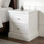 60cm Wide 2-Drawers Modern Beside Table with Faux Marble Top
