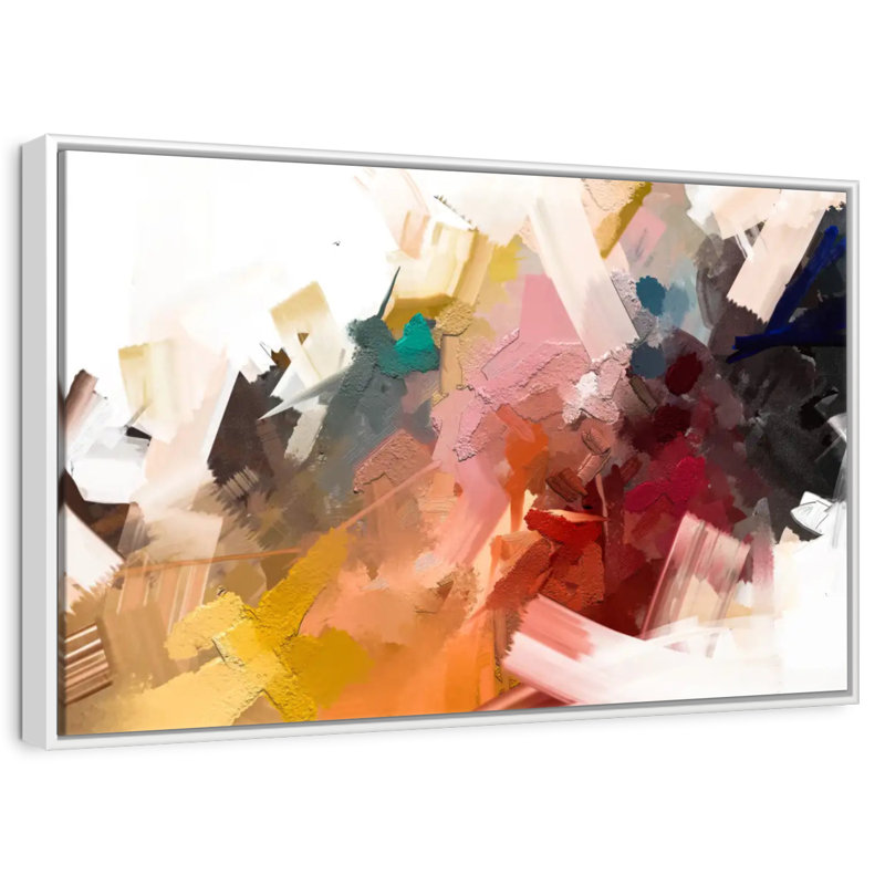 Large Giard Oil, Cadre flottant blanc, 13 po x 9 po