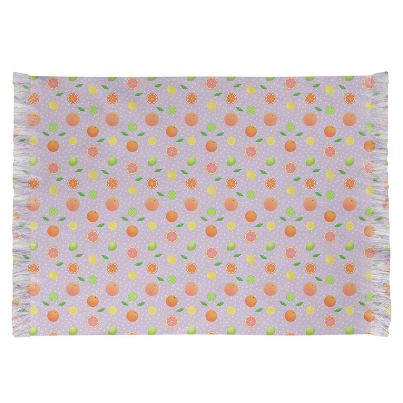 Tapis mauve à motif d'agrumes Mcguigan, Non