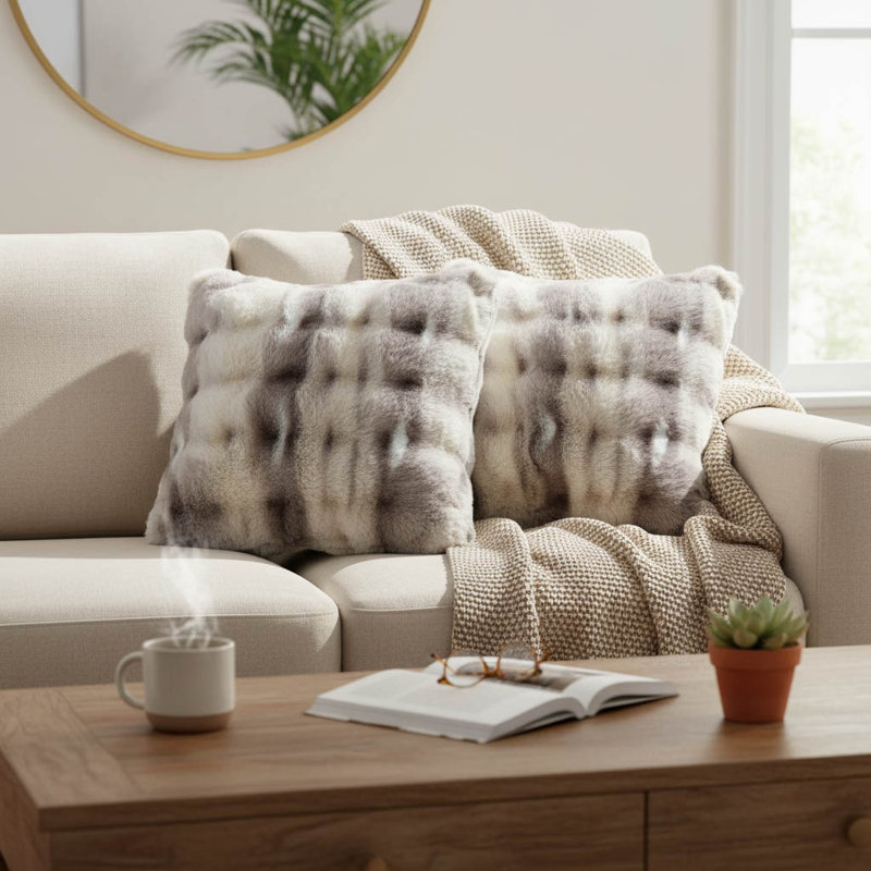 Grey Taupe Square Cushion, Grey Taupe