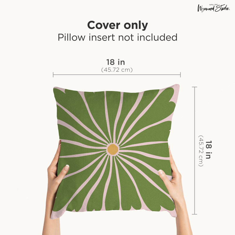 Housse de coussin floral en polyester