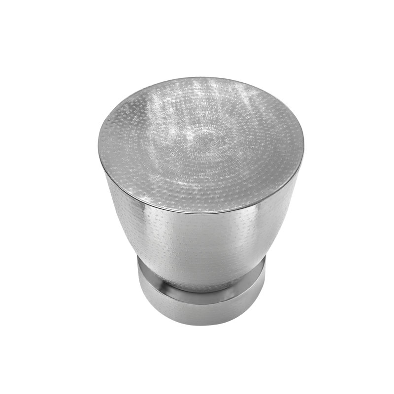 Table d'appoint polyvalente et contemporaine avec construction durable et attrait élégant, Chrome chrome