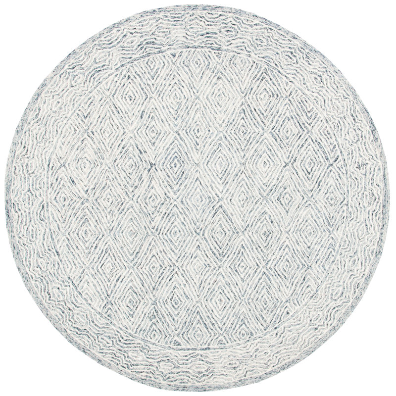 Arlington Wool Geometric Indoor Rug, Round 7'