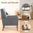 Ayran Upholstered Wingback Armchair with Solid Wood Legs (Set of 2)-1412174356