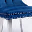Chaise rembourrée capitonnée en velours de bois massif avec pieds en bois