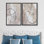Ensemble de 2 reproductions encadrées sur toile