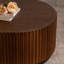 Table basse gigogne ronde de 2 avec relief ondulé élégant, idéale pour le salon comme table d'appoint ou de chevet, en bois massif +, assemblage rapide à la main - fabriqué à la main moderne 2, fait à la main multifonctionnel