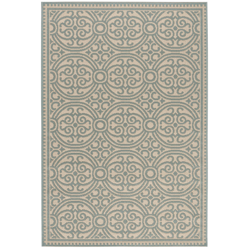 Kirtley Geometric Hand Woven Indoor / Outdoor Area Rug, Rectangle 91 x 152 cm