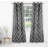 Stonehaven Geometric Printed Scroll Blackout Grommet Curtain Panels-1275821479