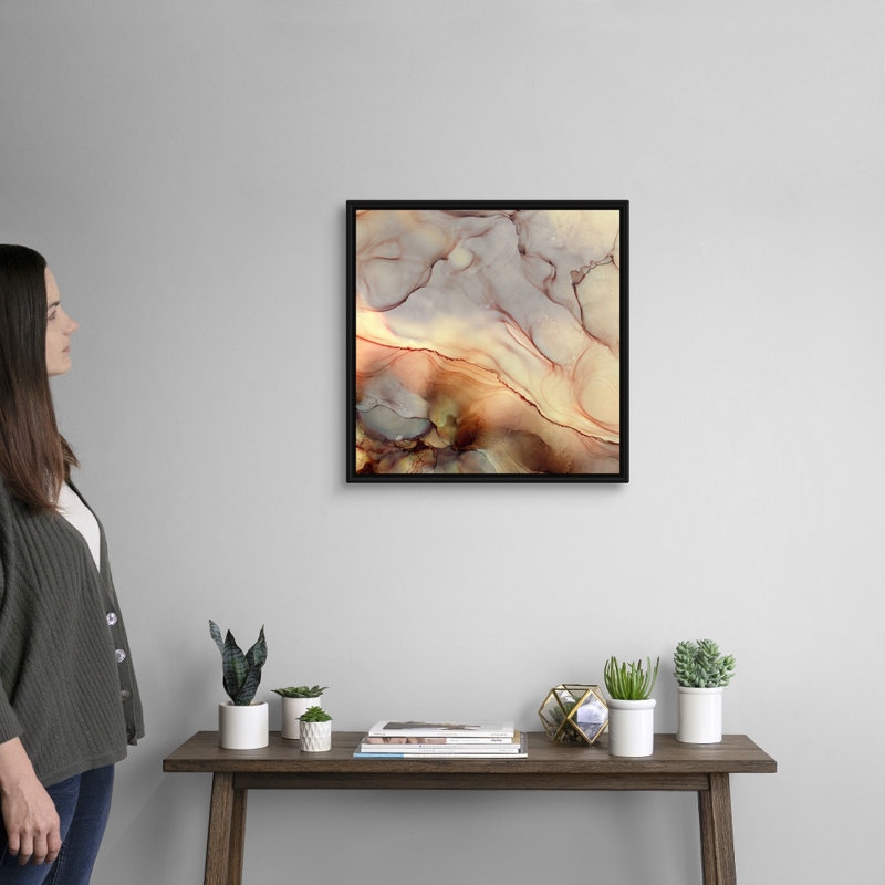 «Desert Hues» par Tara Reed, reproduction d'art sur toile, H 22 po x l 22 po x P 1,75 po, Cadre noir