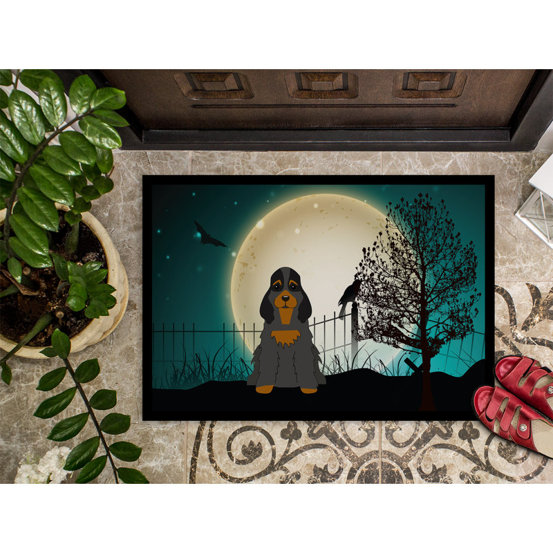 Paillasson Caillo Halloween, Rectangle 1 pi 6 po x 2 pi 3 po, Noir / brun clair