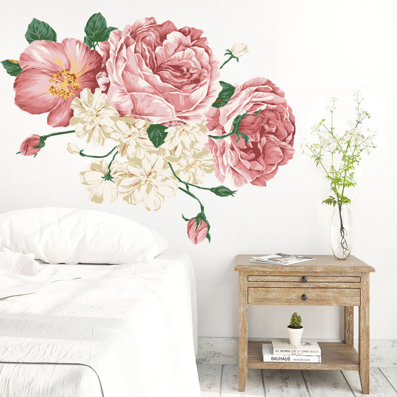 Décalcomanie murale pivoine