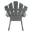Chaise d'extérieur inclinable grise - Confortable et élégante, polyvalente pour la cour arrière, en bois massif, avec un support de poids de 250 lb, incluant un support à bascule