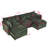 Modern Chenille Loveseat Sofa Couch With Ottoman-1360277072-1360277079