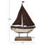Ornements de table de voilier en bois nautique fait à la main décoration de bateau en bois rustique, modèle de bateau à voile décoratif, thème de plage (H 15 po)