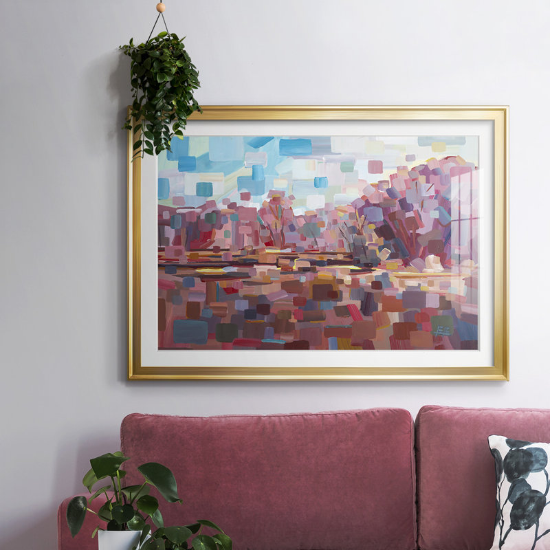 «Pretty In Pink», reproduction d'art encadrée, Or, H 27 po x l 39 po x P 1,5 po