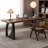 Nut-brown Rectangular Solid Wood writing desk-118232096
