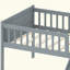 Structure de lit avec tablette de rangement, structure de lit en bois avec glissière et échelle, lit plateforme avec garde-corps, aucun sommier requis, assemblage facile-120490312