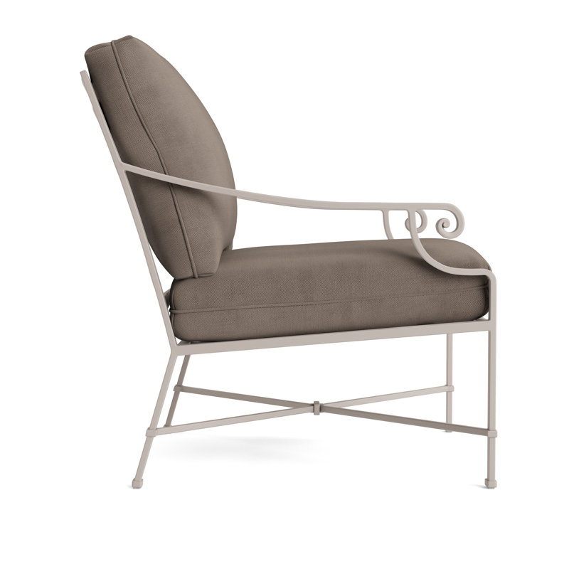 Venetian Outdoor Lounge Chair, Fusion Charcoal, Dove Smooth
