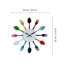Madrid Colorful Kitchen Cutlery Wall Clock