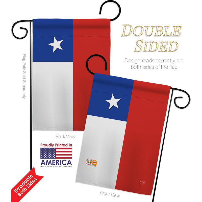 Ensemble de 2 drapeaux en polyester 1 côté 7 po x 1 pi chili chili