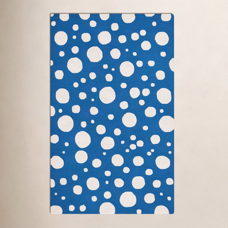Tapis bleu / ivoire Camey, Rectangle 6 pi x 9 pi