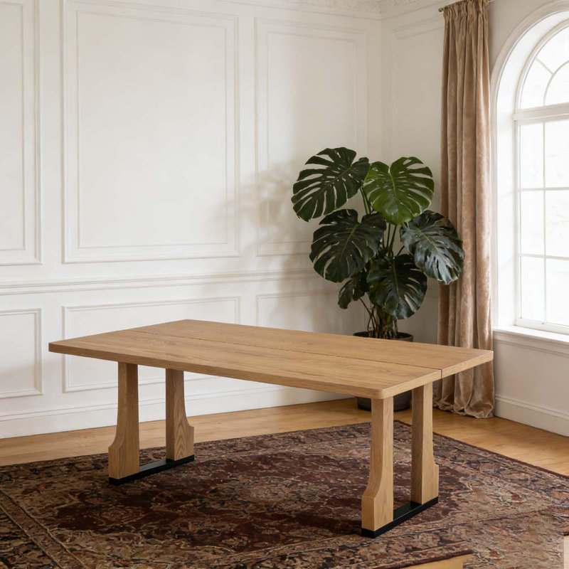 63" Rectangular Dining Table, Natural Ash