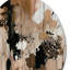Liberté artistique brune et noire I - art mural rond abstrait sur métal-88628127
