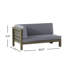 BANC D'ANGLE GAUCHE ET TABLE DE CAFÉ Oana. Gris foncé-684499013