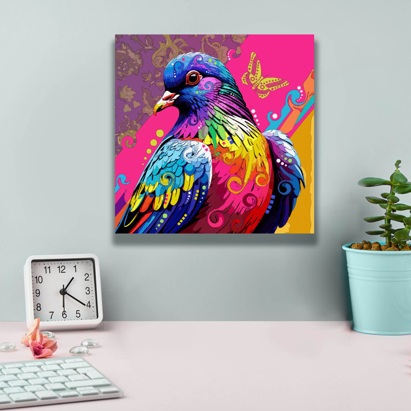 «Pigeon 2» par Dean Russo, H 12 po x l 12 po x P 0,75 po