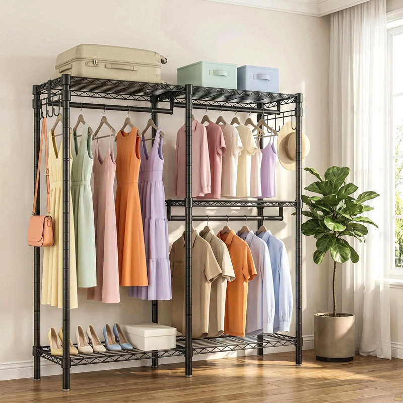 Portant à vêtements en L