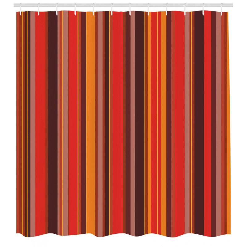 Geometric Shower Curtain with Hooks Included, 70" H x 69" W