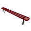 Banc encastré, gris texturé, perforé, 2,44 m, sans dossier-1392645797-1392645818