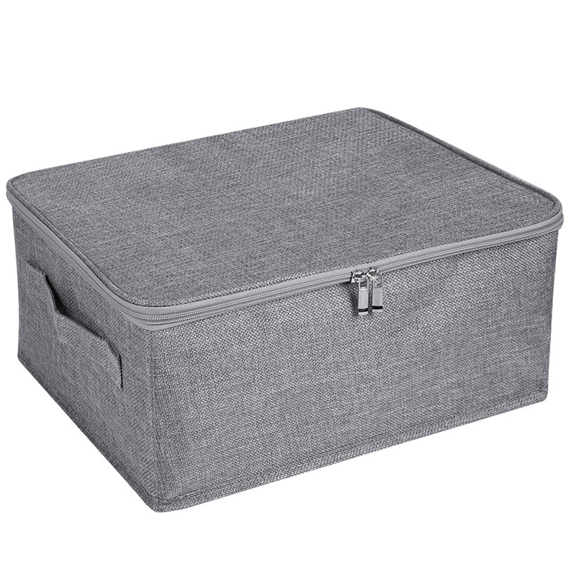 Ensemble de boîtes en tissu, Gris, H 6 po x l 15 po x P 10 po