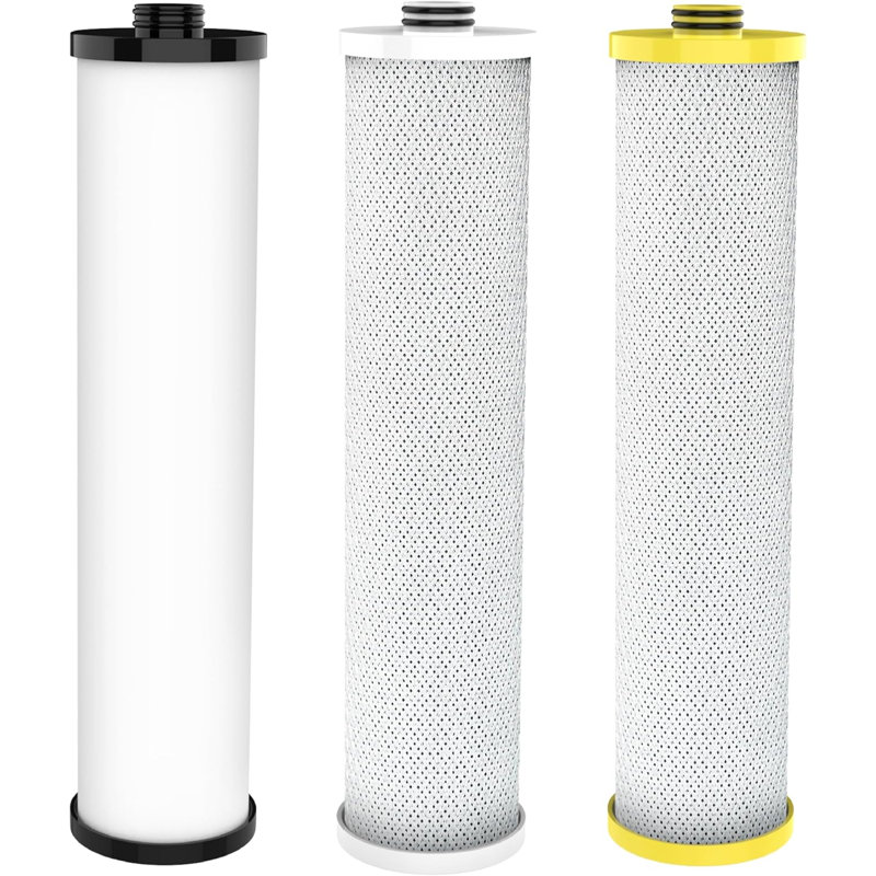 3-Pack Under Sink Water Filter Replacement For Aquasana AQ-5300+R , High-Capacity 800-Gallon Long-Lasting Cartridges, 99% Chlorine, Odour & Taste Reduction
